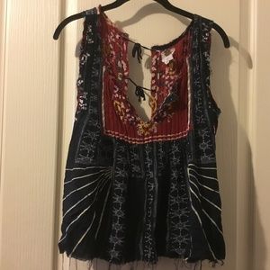 Free People cotton open back top medium
